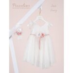 Piccolino Βαπτιστικό Φόρεμα για Κορίτσι DR26S185.IVORY Ines Ivory