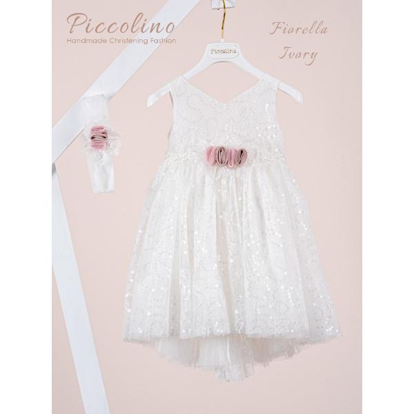 Piccolino Βαπτιστικό Φόρεμα για Κορίτσι DR26S190.IVORY Fiorella Ivory