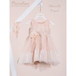 Piccolino Βαπτιστικό Φόρεμα για Κορίτσι DR26S191.PEACH Marcella Peach