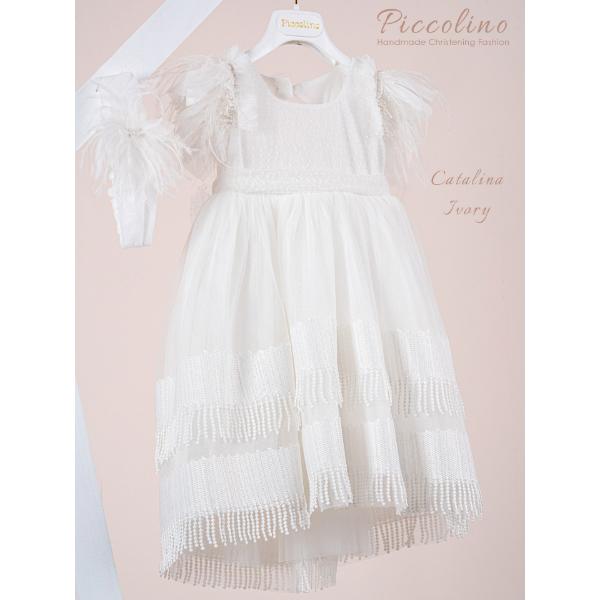 Piccolino Βαπτιστικό Φόρεμα για Κορίτσι DR26S193.IVORY Catalina Ivory