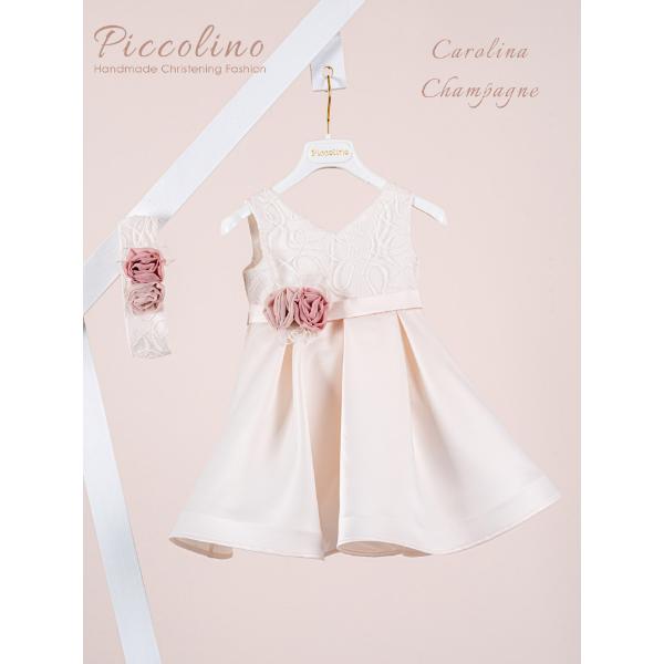 Piccolino Βαπτιστικό Φόρεμα για Κορίτσι DR26S196.CHAMPAGNE Carolina Champagne