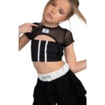 Παιδικό σετ καλοκαιρινό σορτς για κορίτσι μαύρο Minimo ML36014-00383 - Image 3