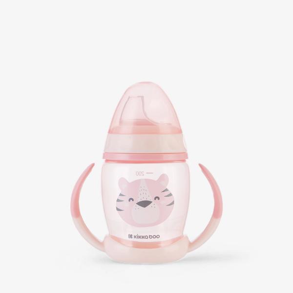 Kikka Boo Κύπελλο Με Στόμιο Σιλικόνης 200ml Happy Face Pink 31302030070