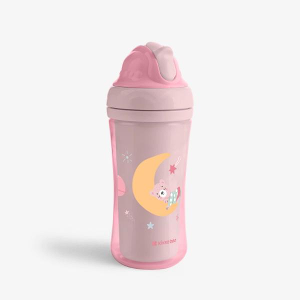 Kikka Boo Κύπελλο Με Στόμιο Σιλικόνης 220ml Moony Me Pink 31302030079
