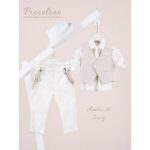 Piccolino κοστούμι για αγόρι AG26S104.IVORY Andre-26 Ivory