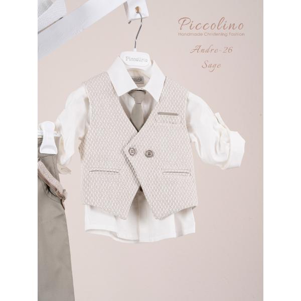 Piccolino κοστούμι για αγόρι AG26S104.SAGE Andre-26 Sage