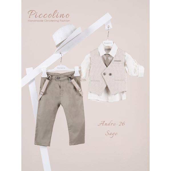 Piccolino κοστούμι για αγόρι AG26S104.SAGE Andre-26 Sage
