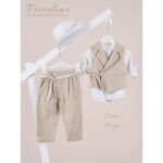 Piccolino κοστούμι για αγόρι AG26S94.BEIGE Fabio Beige