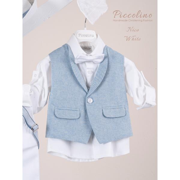 Piccolino κοστούμι για αγόρι AG26S96.WHITE Nico White