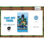 Πετσέτα Θαλάσσης Quick Dry Minecraft 70x140cm Dimcol MNC24-3749