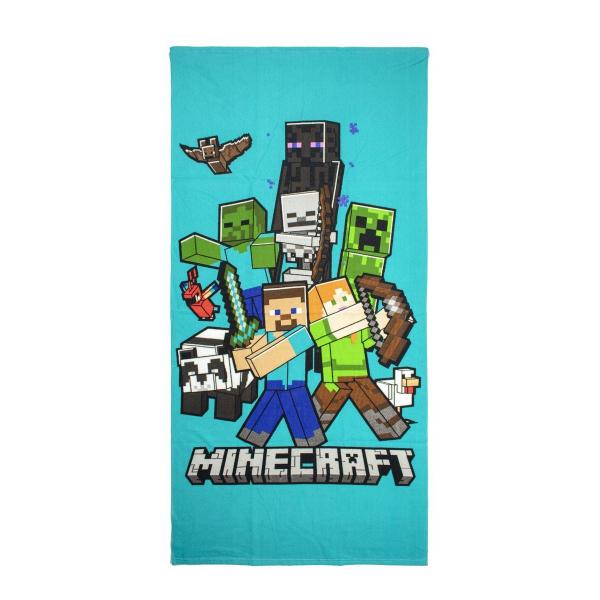 Πετσέτα Θαλάσσης Quick Dry Mojang Minecraft 70x140cm Dimcol MNC24-3749