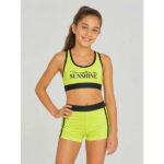 Εφηβικό μαγιό μπικίνι-boxer για κορίτσι lime Mamma Natura 828
