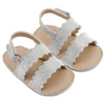 Βαπτιστικά Δερμάτινα Πέδιλα Αγκαλιάς BABYWALKER Ασημί MI1659