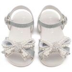 Βαπτιστικά Δερμάτινα Πέδιλα Αγκαλιάς BABYWALKER Ασημί PRI2655