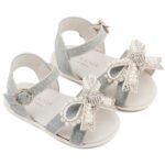 Βαπτιστικά Δερμάτινα Πέδιλα Αγκαλιάς BABYWALKER Ασημί PRI2655