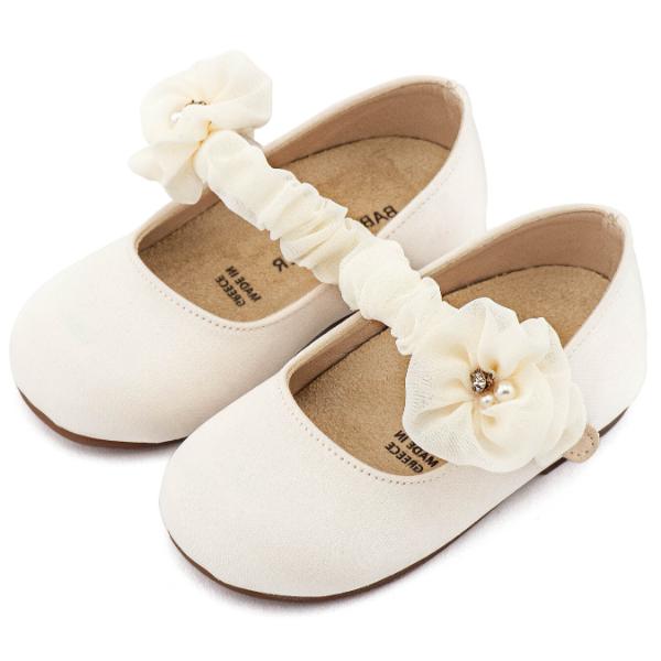 Βαπτιστικές Υφασμάτινες Μπαλαρίνες BABYWALKER Εκρού BW4888
