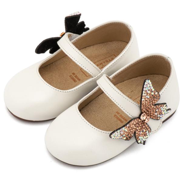 Βαπτιστικές Δερμάτινες Μπαλαρίνες BABYWALKER Εκρού EXC5894