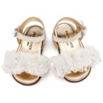 Βαπτιστικά Δερμάτινα Πέδιλα Αγκαλιάς BABYWALKER Εκρού PRI2656