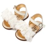 Βαπτιστικά Δερμάτινα Πέδιλα Αγκαλιάς BABYWALKER Εκρού PRI2656