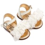 Βαπτιστικά Δερμάτινα Πέδιλα Αγκαλιάς BABYWALKER Εκρού PRI2656 - Image 3