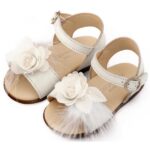 Βαπτιστικά Δερμάτινα Πέδιλα Αγκαλιάς BABYWALKER Εκρού PRI2662