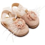 Βαπτιστικές Υφασμάτινες Εσπαντρίγιες BABYWALKER Εκρού-Νουντ EXC5905 - Image 3