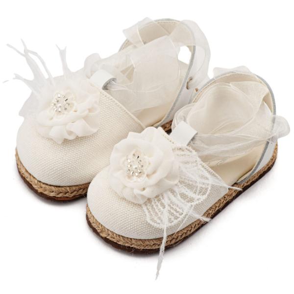 Βαπτιστικές Υφασμάτινες Εσπαντρίγιες BABYWALKER Λευκό EXC5905