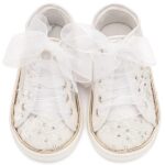 Βαπτιστικά Υφασμάτινα Sneakers BABYWALKER Λευκό LU6129 - Image 2