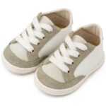 Παπούτσια Βαπτιστικά Δερμάτινα Sneakers Αγκαλιάς BABYWALKER Λευκό-Μέντα PRI2120