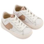 Βαπτιστικά Δερμάτινα Sneakers BABYWALKER Λευκό-Μπεζ EXC8001