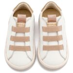Βαπτιστικά Δερμάτινα Sneakers BABYWALKER Λευκό-Μπεζ EXC8005