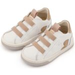 Βαπτιστικά Δερμάτινα Sneakers BABYWALKER Λευκό-Μπεζ EXC8005