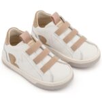 Βαπτιστικά Δερμάτινα Sneakers BABYWALKER Λευκό-Μπεζ EXC8005
