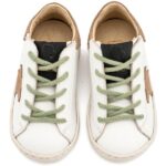 Βαπτιστικά Δερμάτινα Sneakers BABYWALKER Λευκό-Μπεζ-Μέντα EXC5315