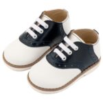 Βαπτιστικά Δερμάτινα Oxfords BABYWALKER Λευκό-Μπλε EXC5318