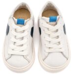 Βαπτιστικά Δερμάτινα Sneakers BABYWALKER Λευκό-Μπλε EXC8001