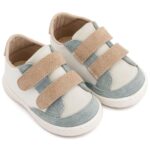 Παπούτσια Βαπτιστικά Δερμάτινα Sneakers Αγκαλιάς BABYWALKER Λευκό-Μπεζ-Μίνεραλ PRI2125 - Image 3