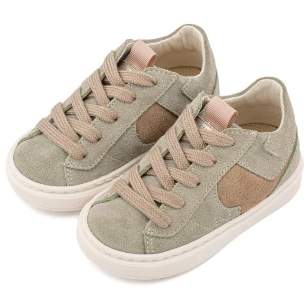 Βαπτιστικά Δερμάτινα Sneakers BABYWALKER Μέντα-Μπεζ EXC8002