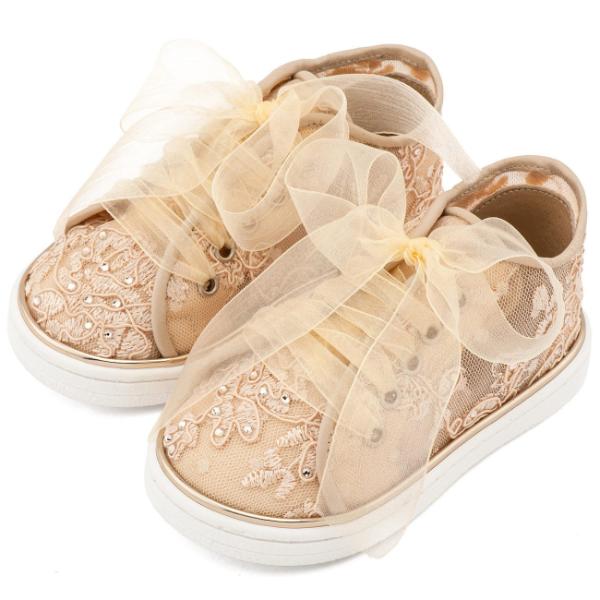 Βαπτιστικά Υφασμάτινα Sneakers BABYWALKER Μπεζ LU6129