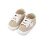 Παπούτσια Βαπτιστικά Υφασμάτινα Sneakers Αγκαλιάς BABYWALKER Μπεζ-Λευκό MI1135