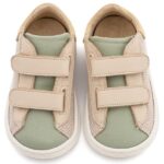 Παπούτσια Βαπτιστικά Υφασμάτινα Sneakers Αγκαλιάς BABYWALKER Μπεζ-Μέντα BS3095