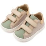 Παπούτσια Βαπτιστικά Υφασμάτινα Sneakers Αγκαλιάς BABYWALKER Μπεζ-Μέντα BS3095