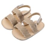 Βαπτιστικά Δερμάτινα Πέδιλα Αγκαλιάς BABYWALKER Πλατίνα MI1659