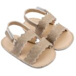 Βαπτιστικά Δερμάτινα Πέδιλα Αγκαλιάς BABYWALKER Πλατίνα MI1659