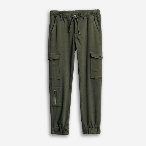 Παιδικό παντελόνι cargo για αγόρι χακί FUNKY 227-111100-1