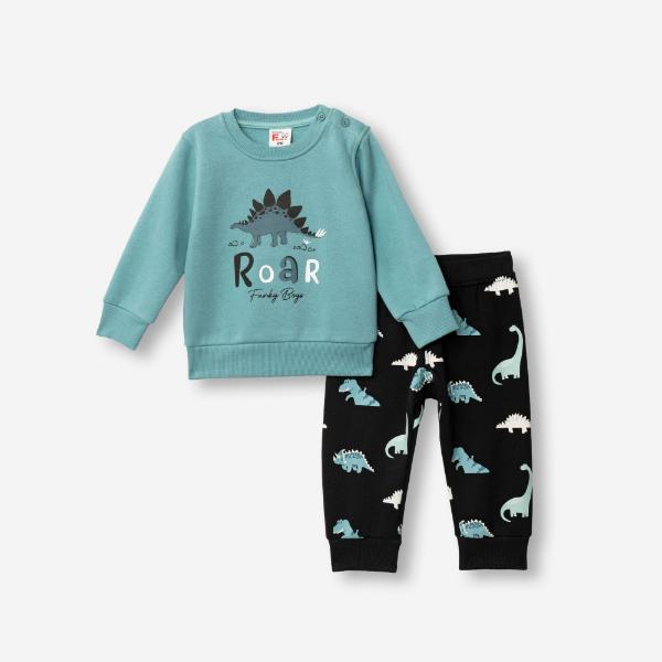 Βρεφικό σετ φόρμες φούτερ αγόρι μπλε-μαύρο Funky 227-817105-1
