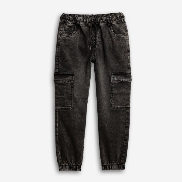 Παιδικό παντελόνι τζιν μαύρο cargo αγόρι FUNKY 227-112100-1