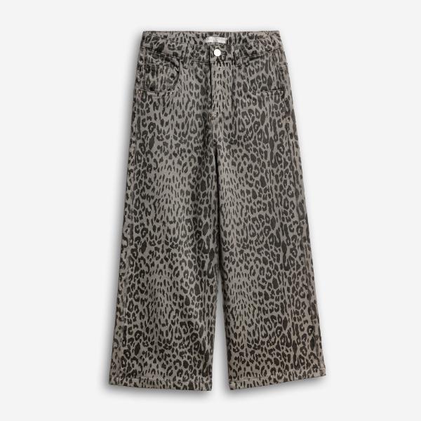 Παιδική παντελόνα τζιν κορίτσι γκρι animal print FUNKY 227-531106-1