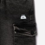 Παιδικό παντελόνι τζιν cargo μαύρο αγόρι FUNKY 227-312100-1