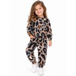 Παιδικό σετ φόρμες βελουτέ κορίτσι animal print Mamma Natura 7097